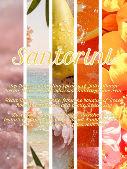 Santorini Perfume | Hand Crafted Small Batch | Beach Rose & Sweet Juicy Mango | Ámber Del Mar